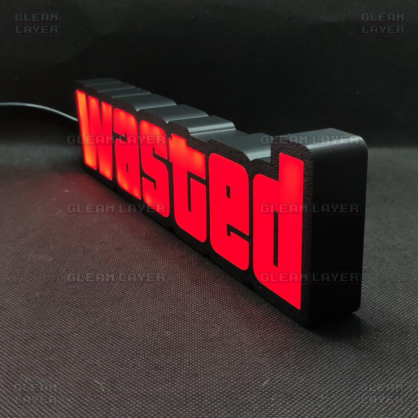 Wasted GTA Grand Theft Auto Led Gaming Light Sign