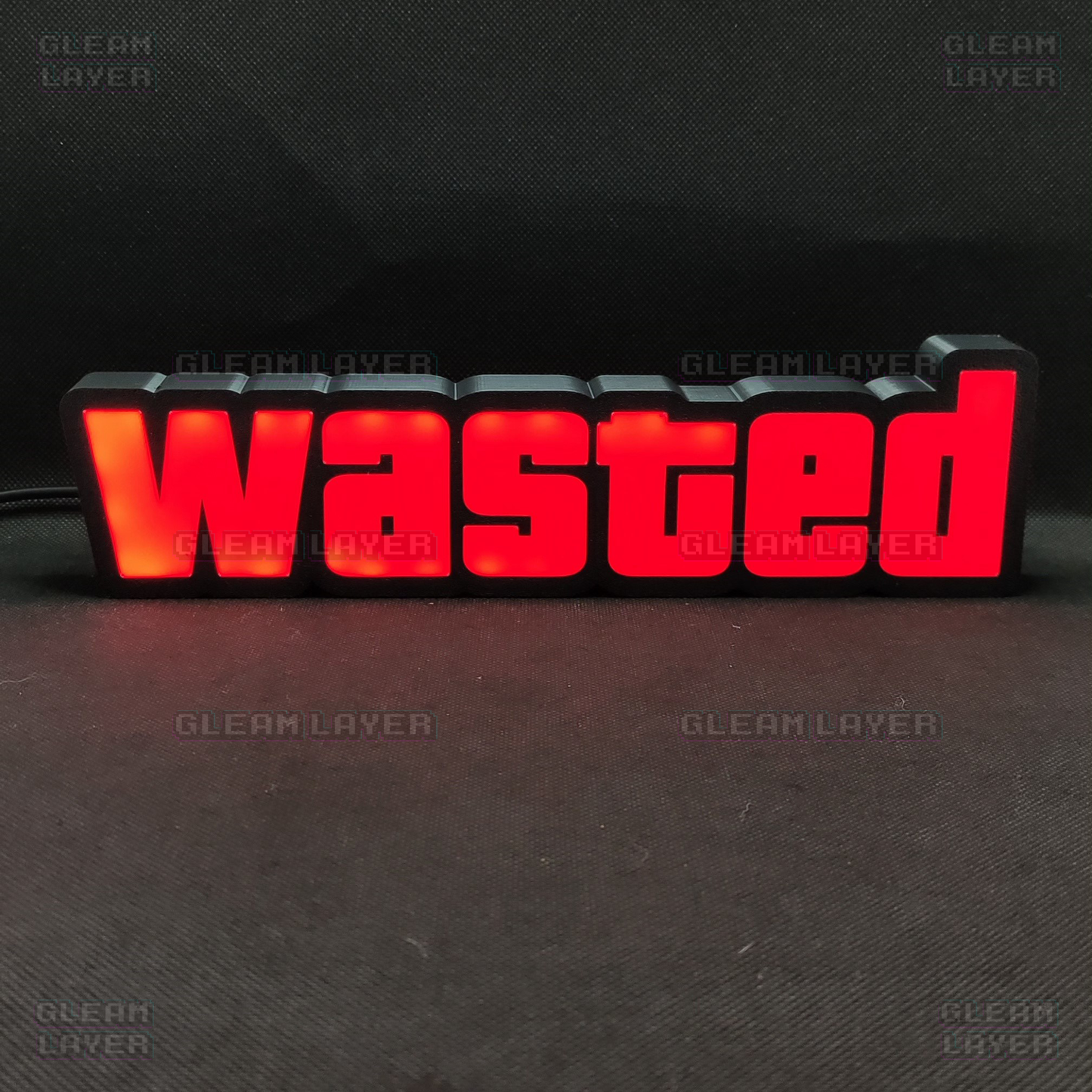 Wasted GTA Grand Theft Auto Led Gaming Light Sign