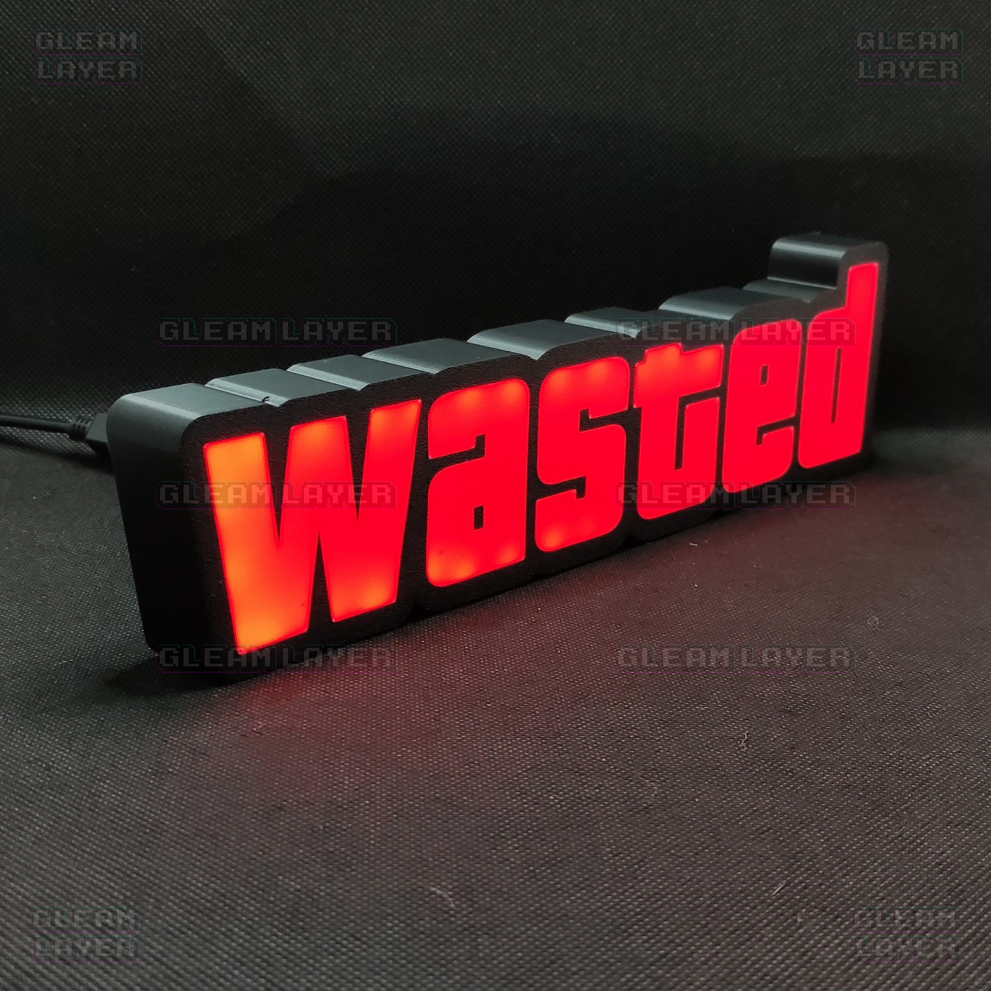 Wasted GTA Grand Theft Auto Led Gaming Light Sign