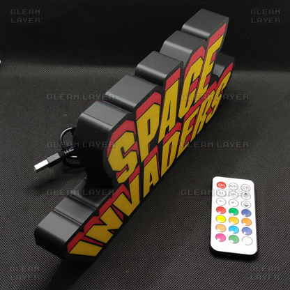 Space Invaders Arcade Gaming Led Light Sign