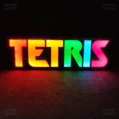 Tetris Arcade Logo Led Light Sign