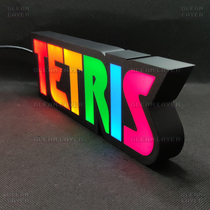 Tetris Arcade Logo Led Light Sign