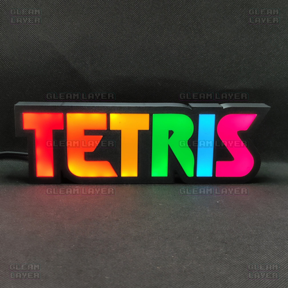 Tetris Arcade Logo Led Light Sign