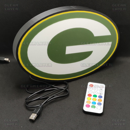 Green Bay Packers Led Light Box NFC Team NFL National Football League Display Sign