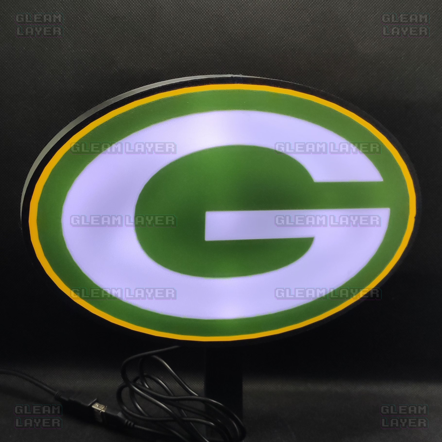 Green Bay Packers Led Light Box NFC Team NFL National Football League Display Sign