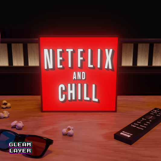 Netflix and Chill Led Lightbox Rgb Light Sign