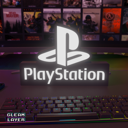 Playstation Led Gaming Lightbox Rgb Light Sign
