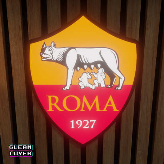 AS Roma Logo Led RGB Wall Display Light Sign