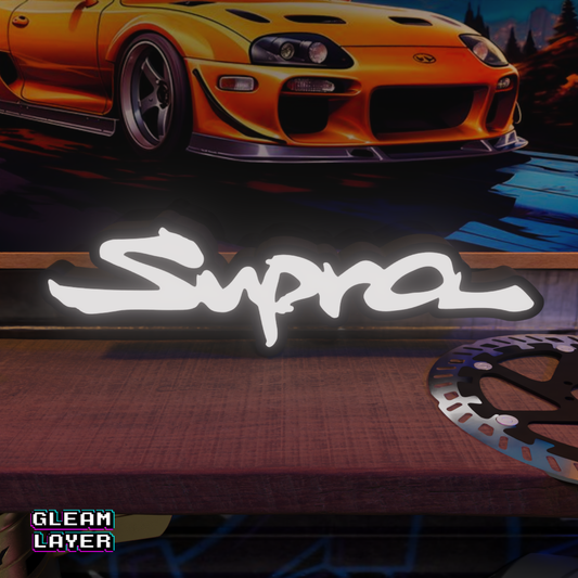 Toyota Supra Wandhalterung LED Leuchtkasten RGB Lichtschild