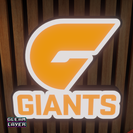 Greater Western Sydney GWS Giants AFL Logo LED RGB Wall Display Light Sign