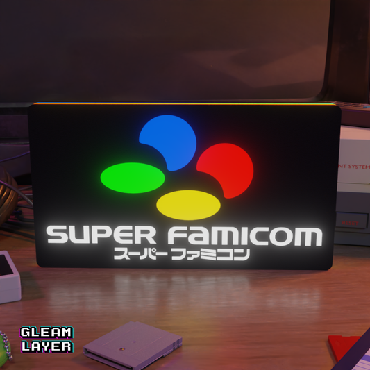 Super Famicom Led Retro Logo Gaming Light Sign