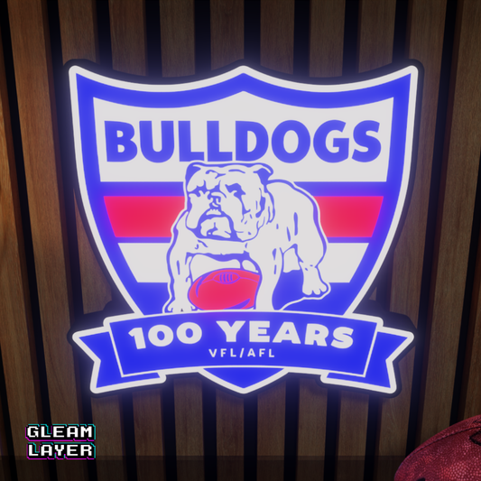 Western Bulldogs AFL Logo LED RGB Wall Display Light Sign
