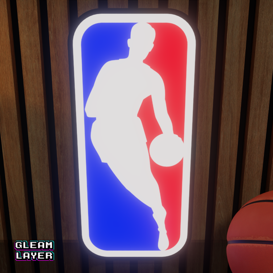 NBA Logo Basketball League Led Light Sign