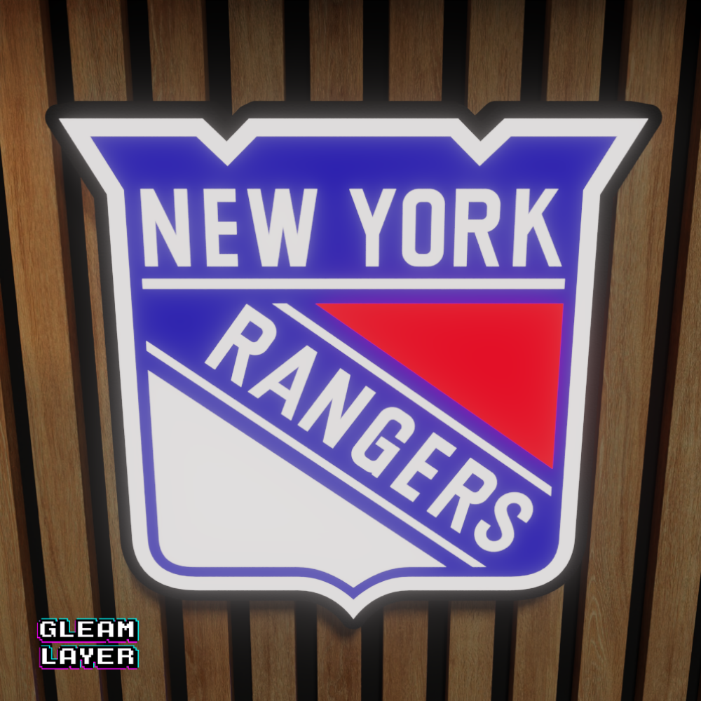 New York Rangers Led Light Box NHL Sports Bar Light Display Wall Sign