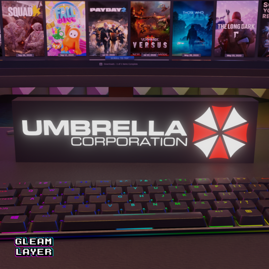 UMBRELLA CORP Placa Gaming Iluminada