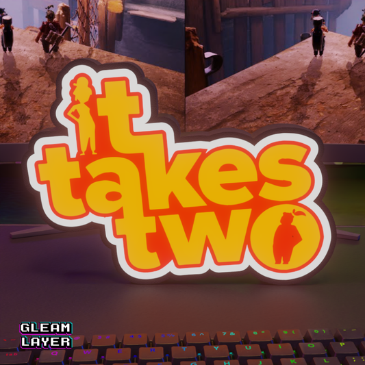 It Takes Two Gaming Lightbox Led Light Sign