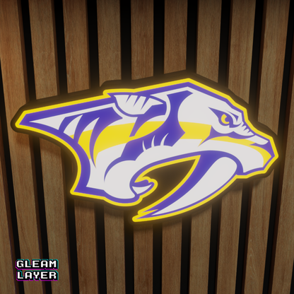 Nashville Predators Led Light Box NHL Sports Bar Light Display Wall Sign