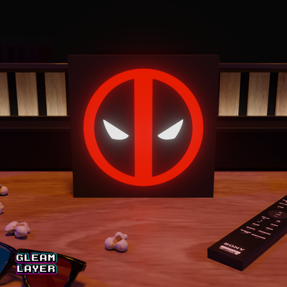 Deadpool Logo Led Light Sign