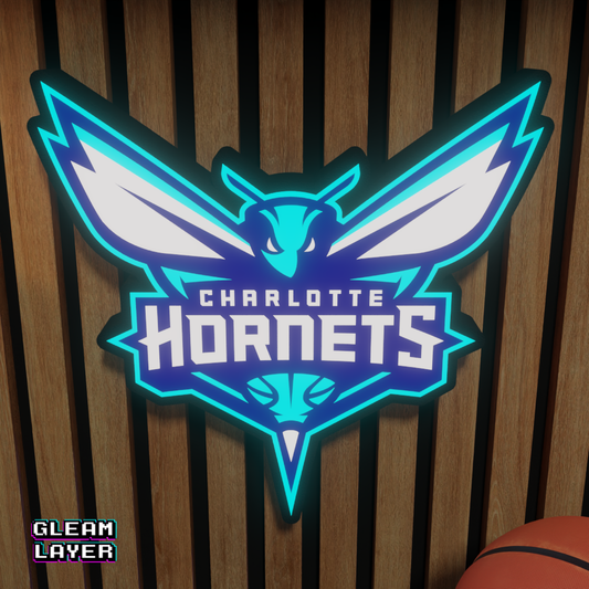 Charlotte Hornets Led Light Box NBA Sports Bar Light Display Wall Sign