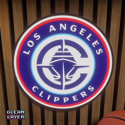 LA Clippers Led Light Box NBA Sports Bar Light Display Wall Sign