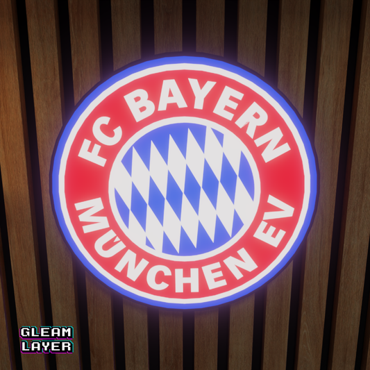 FC Bayern München Logo Led RGB Wall Display Light Sign