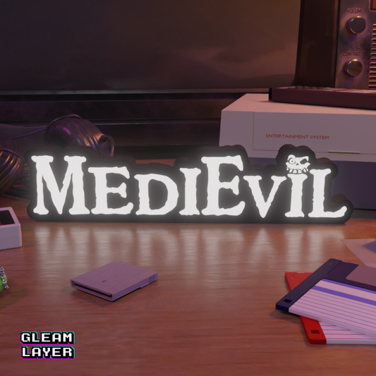 MediEvil Led Retro Logo Gaming Light Sign