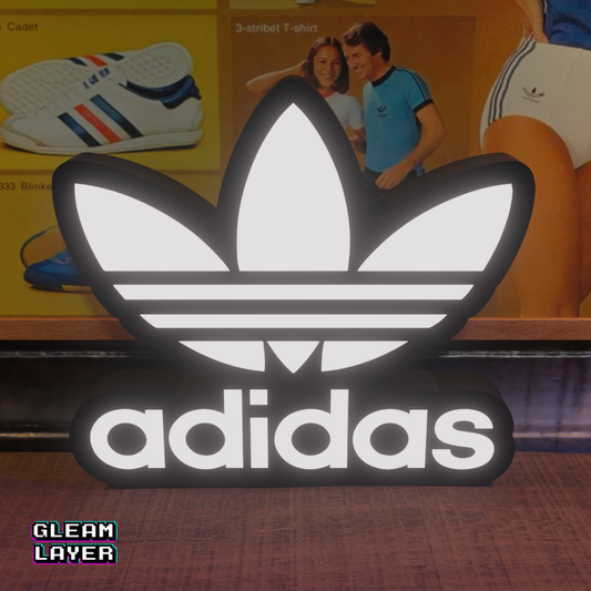 Adidas Vintage Logo Led Lightbox Rgb Light Sign