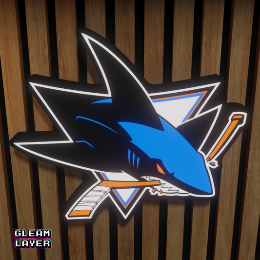 San Jose Sharks Led Light Box NHL Sports Bar Light Display Wall Sign