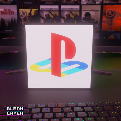 Playstation Retro Black Logo Led Gaming Light Sign