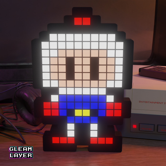 Bomberman 8-bit Pixel Led Lightbox Pixel Art Light