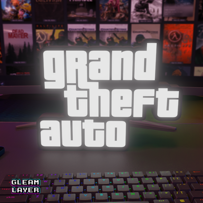 GTA Logo Grand Theft Auto Led Gaming Light Sign