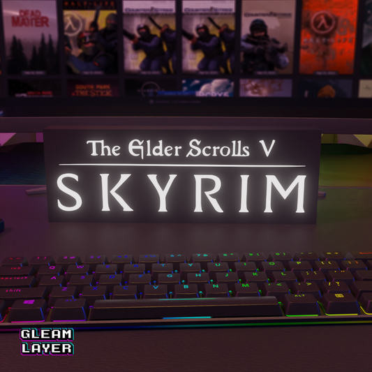 The Elder Scrolls V Skyrim Led Gaming Lightbox RGB Sign