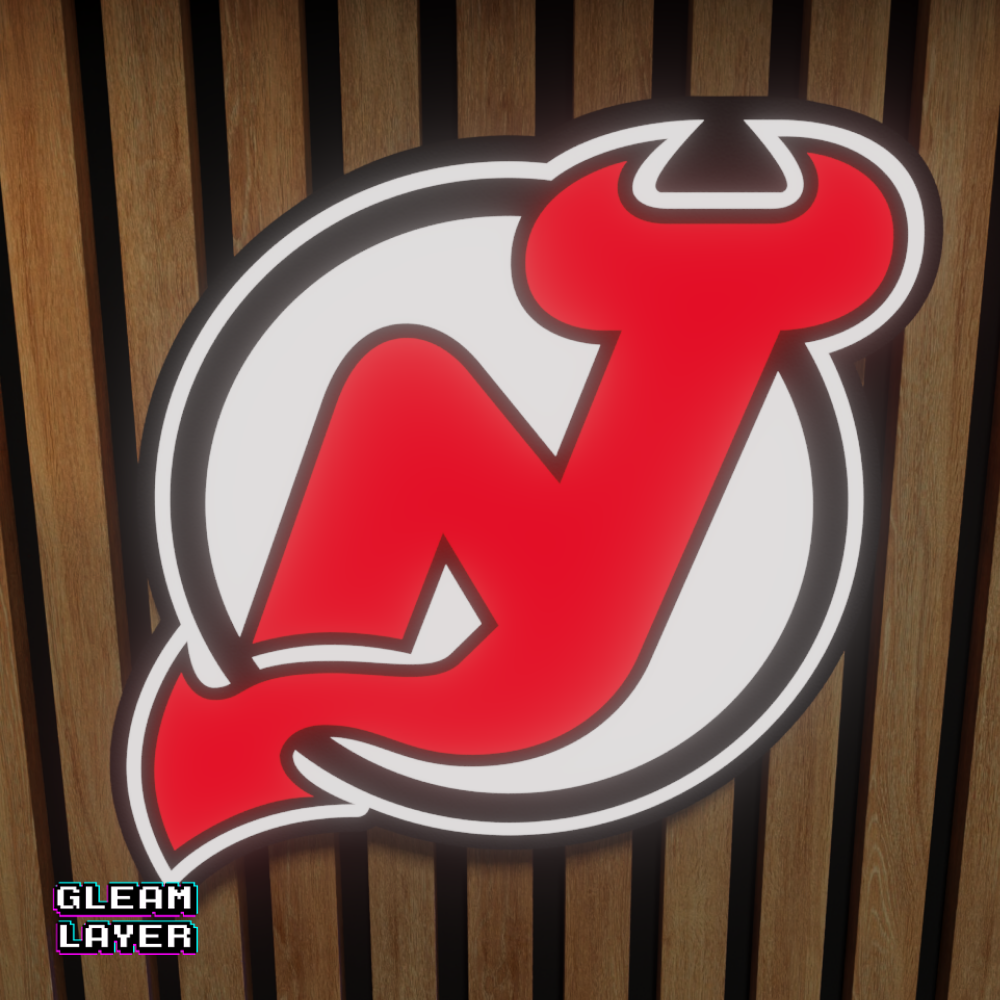 New Jersey Devils Led Light Box NHL Sports Bar Light Display Wall Sign