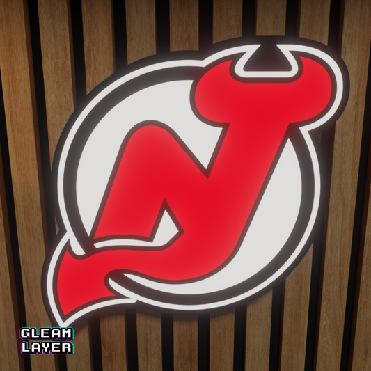 New Jersey Devils Led Light Box NHL Sports Bar Light Display Wall Sign