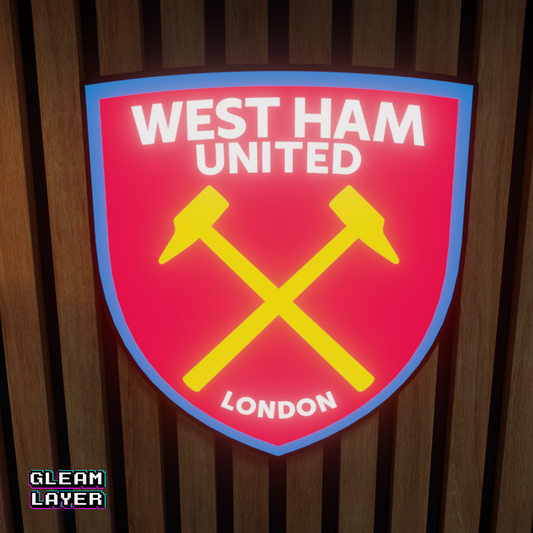 West Ham United F.C. Logo Led RGB Wall Display Light Sign