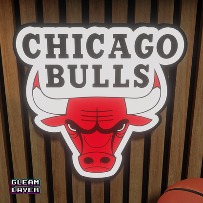 Chicago Bulls Led Light Box NBA Sports Bar Light Display Wall Sign