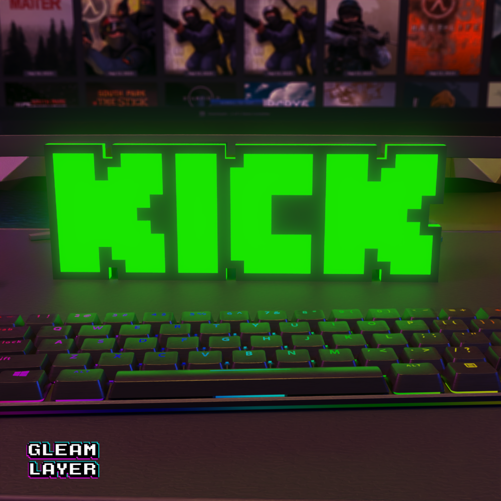 Kick Stream Led Streaming Light RGB Sign