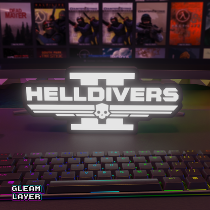 Helldivers 2 LED-Leuchtkastenschild