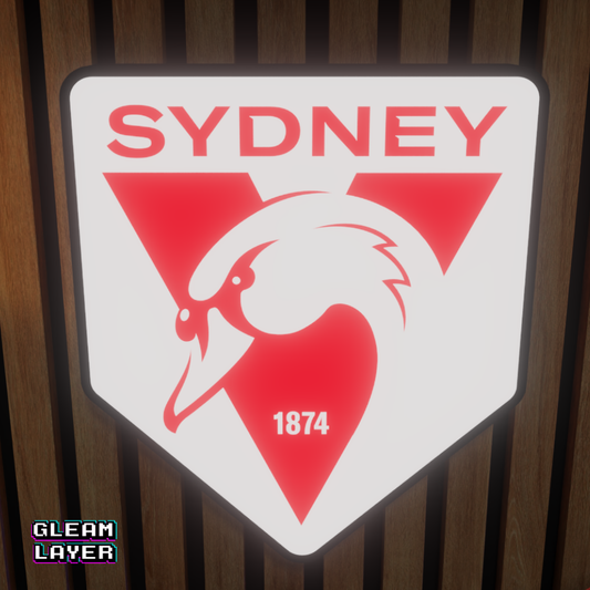 Sydney Swans AFL Logo LED RGB Wall Display Light Sign