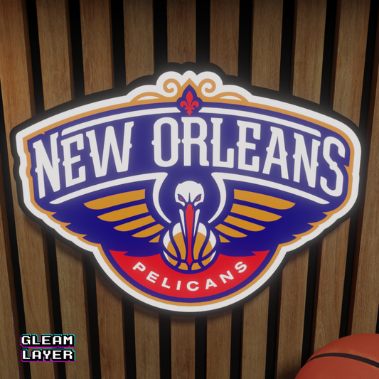 New Orleans Pelicans Led Light Box NBA Sports Bar Light Display Wall Sign