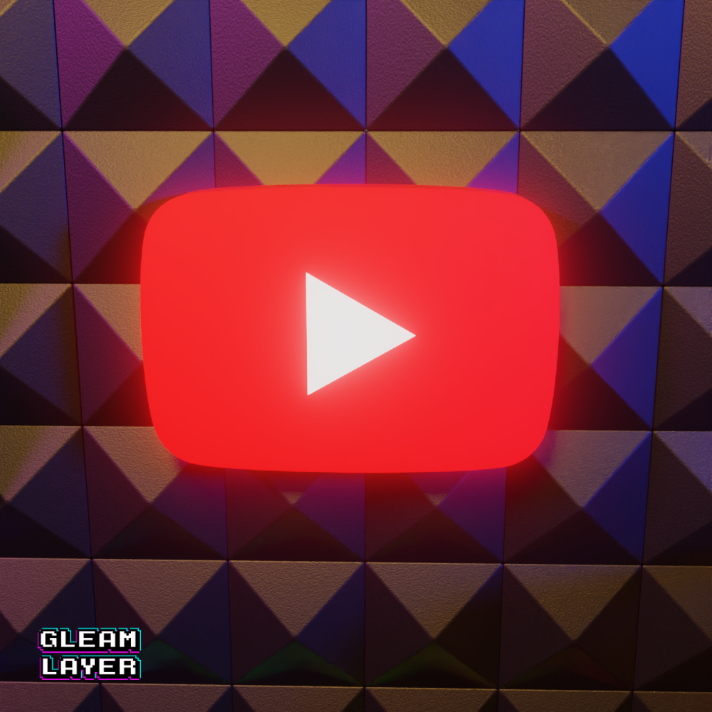 YouTube Red Button Led Light Sign
