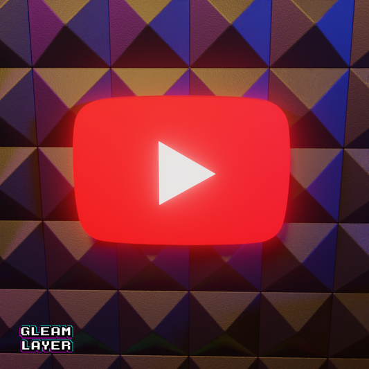 YouTube Red Button Led Light Sign