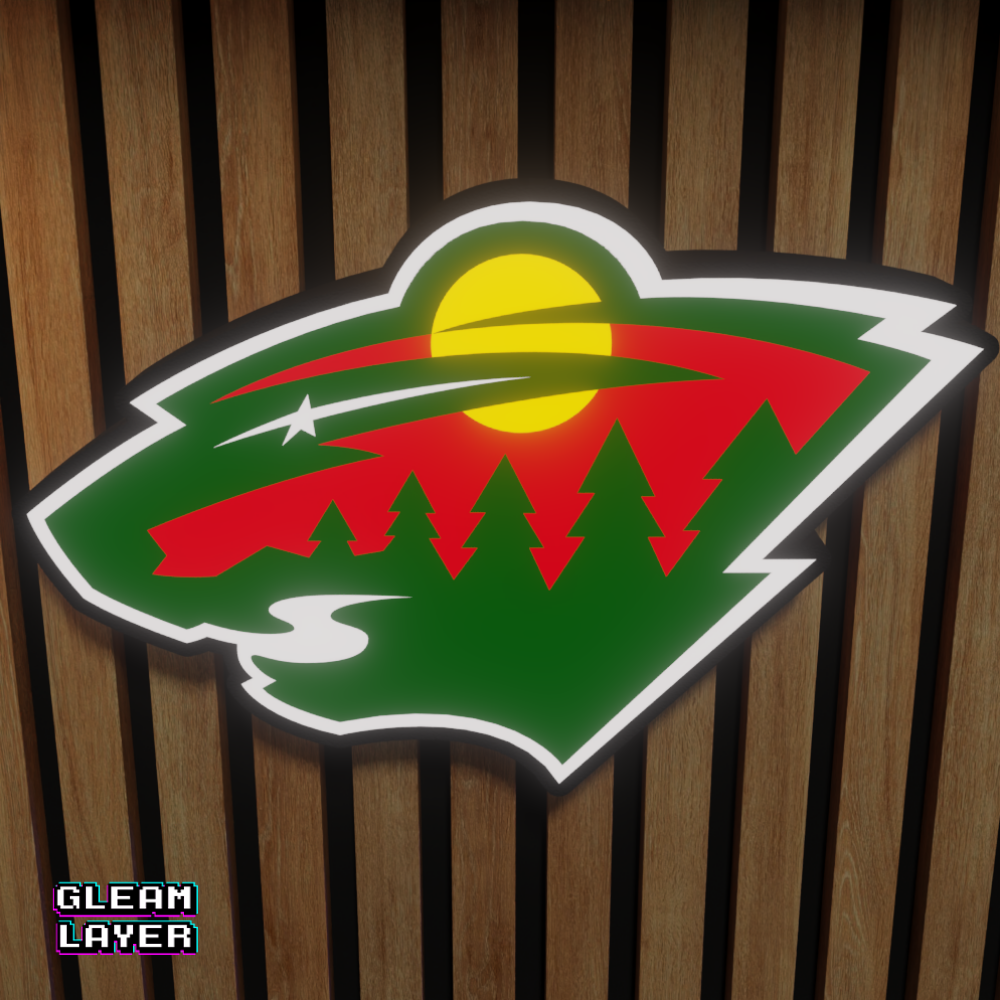 Minnesota Wild Led Light Box NHL Sports Bar Light Display Wall Sign