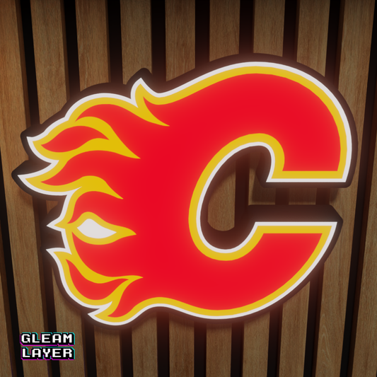 Calgary Flames Led Light Box NHL Sports Bar Light Display Wall Sign