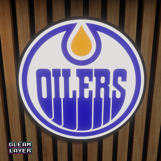 Edmonton Oilers Led Light Box NHL Sports Bar Light Display Wall Sign