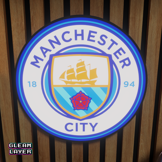 Manchester City FC Logo Led RGB Wall Display Light Sign