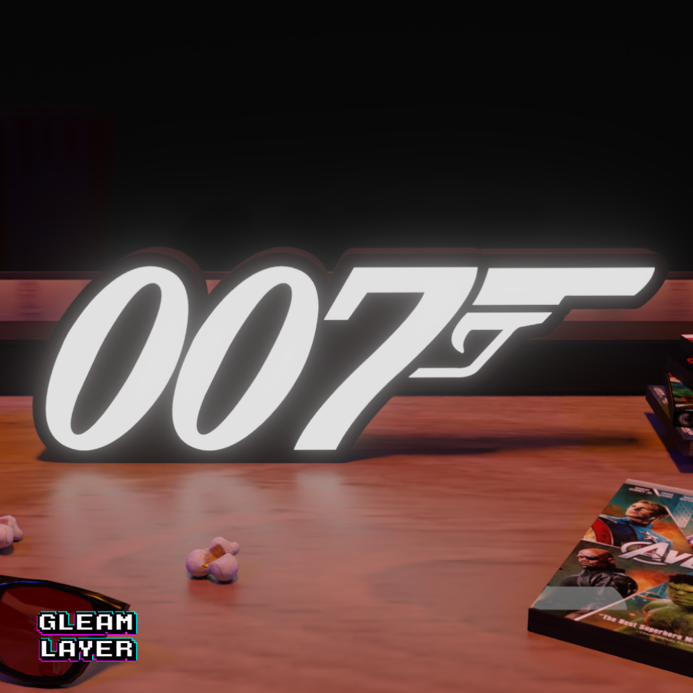 James Bond 007 Secret Agent Led RGB Light Sign