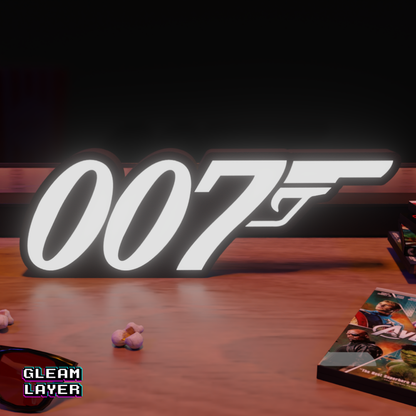 James Bond 007 Secret Agent Led RGB Light Sign