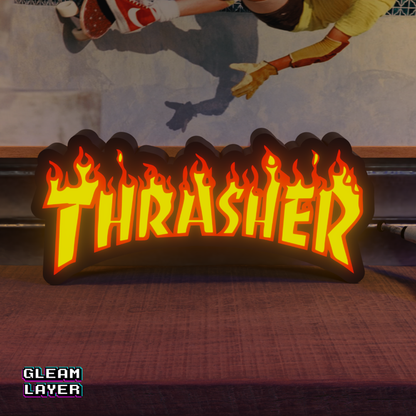 Thrasher Fire LED-Leuchtschild