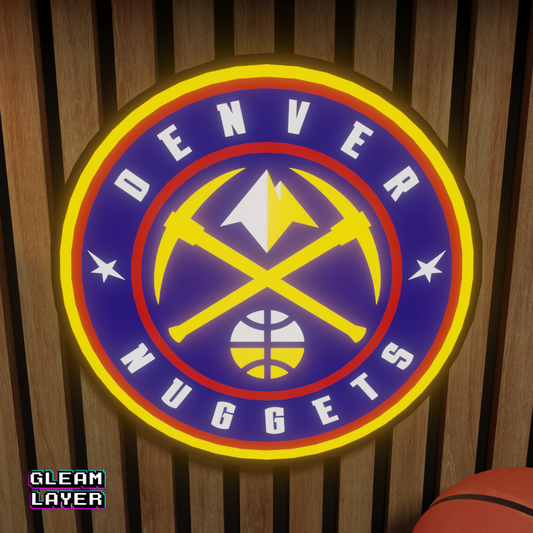 Denver Nuggets  Led Light Box NBA Sports Bar Light Display Wall Sign